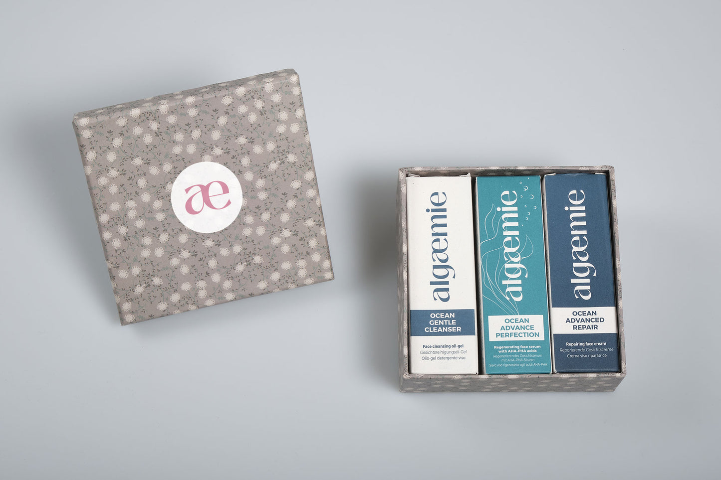 Set für empfindliche und/oder Mischhaut/fettige Haut mit reparierender und glättender Wirkung